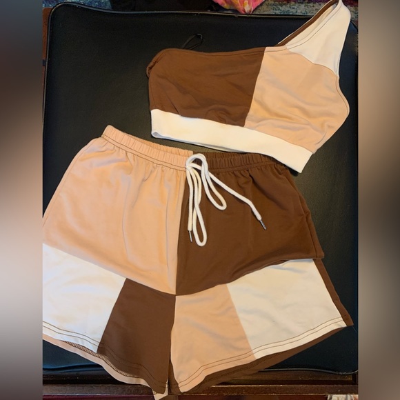 Shein Brown Two-Piece Set - Picture 1 of 7